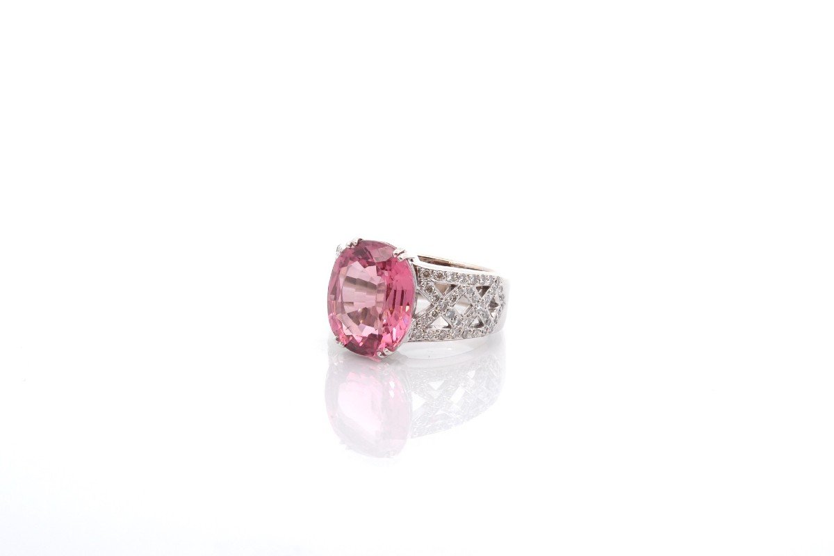 Bague Tourmaline Et Diamants En Or 18k-photo-4