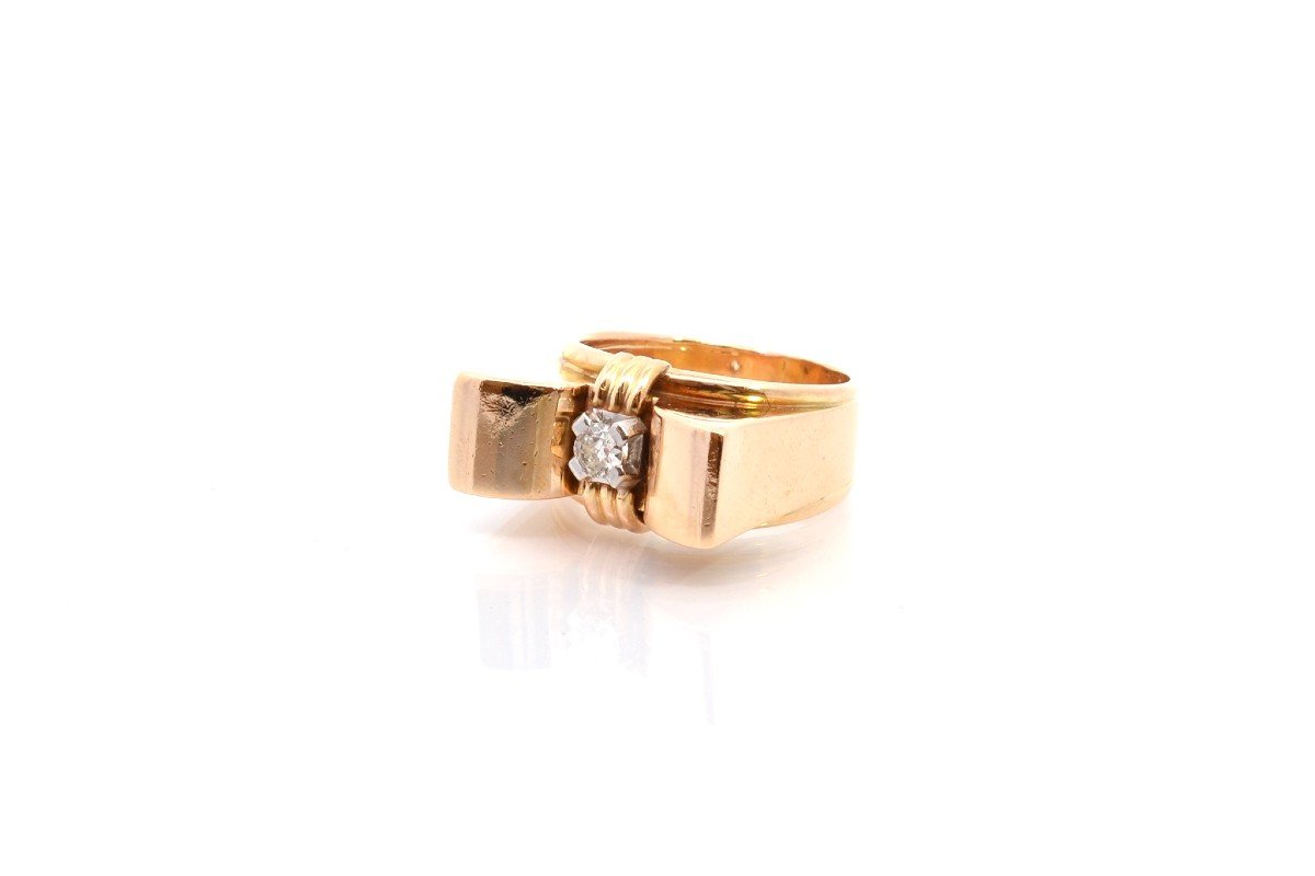 Vintage Diamond Ring In 18k Gold