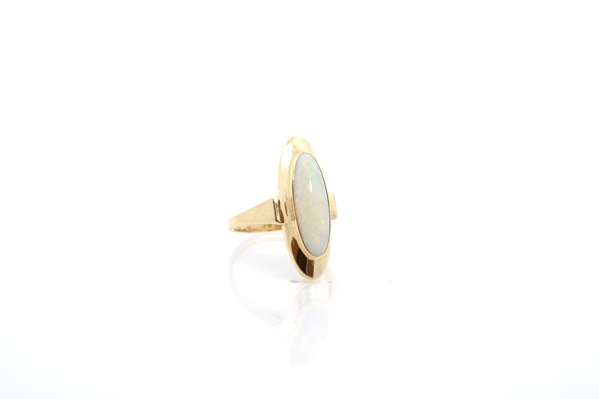 Bague Vintage Opale En Or 14k-photo-3