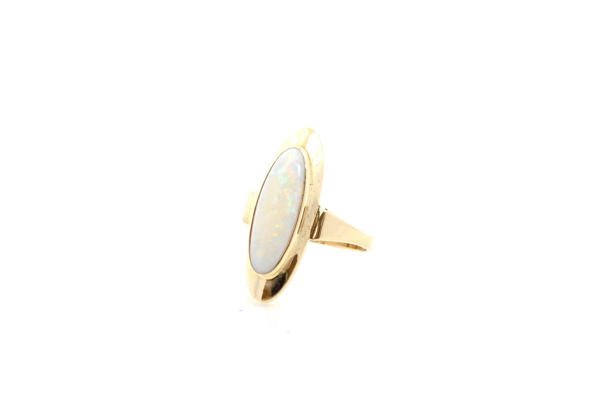 Bague Vintage Opale En Or 14k