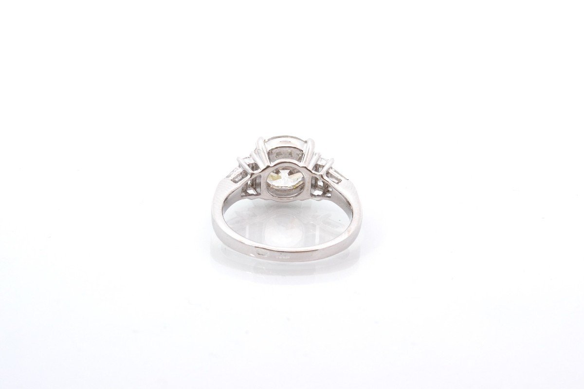  Bague Diamant De 2,66cts J / P1 En Or 18k-photo-1