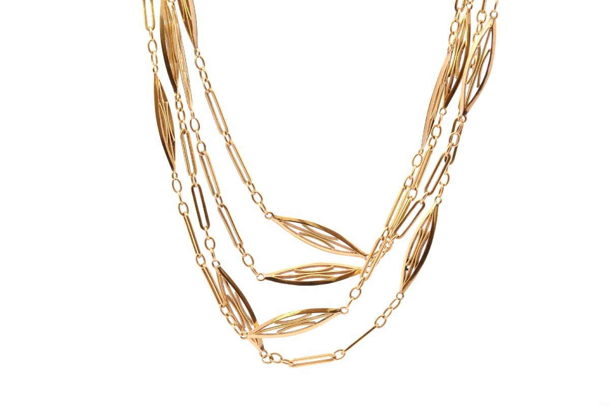 18k Yellow Gold Necklace-photo-3