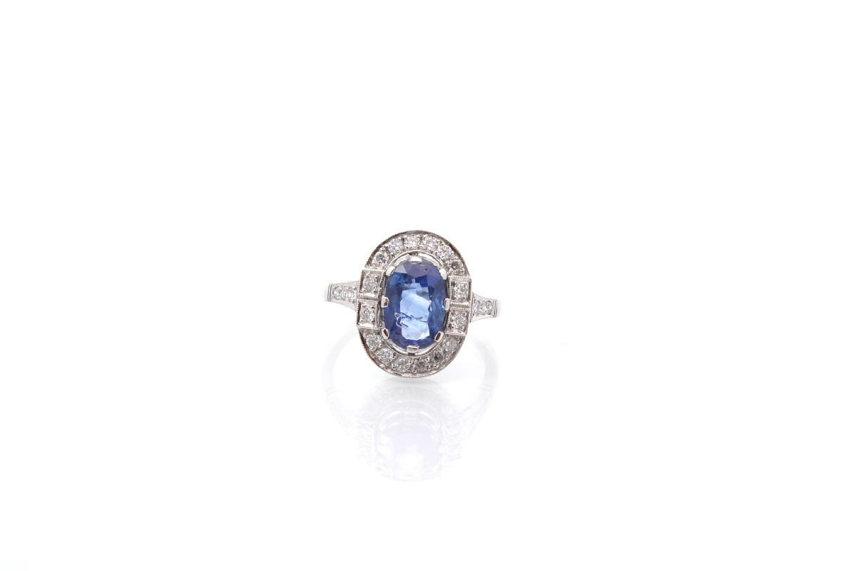 2.20ct Sapphire And Diamond Ring-photo-2