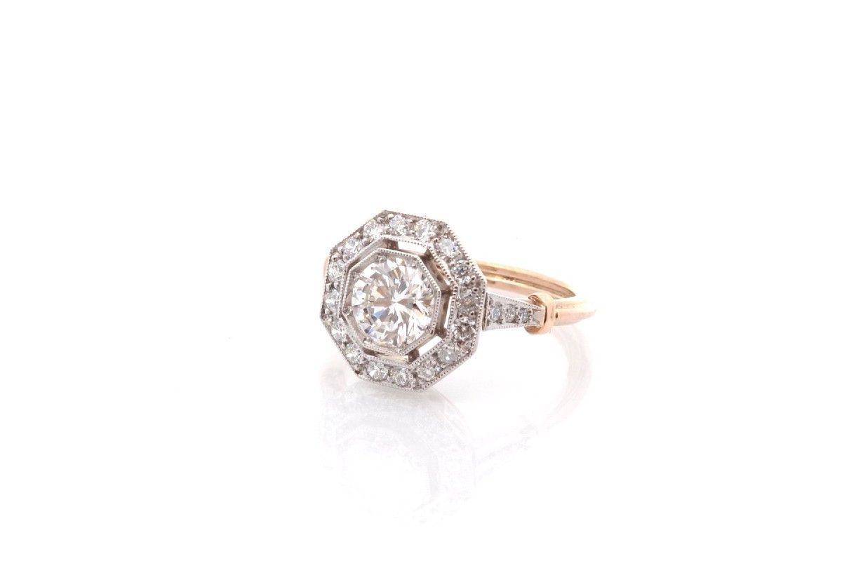 Art Deco Diamond Ring 0.95ct I/vs2