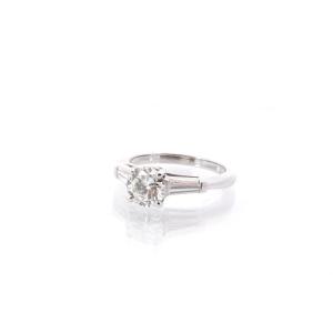1.05 Carat G/vvs1 Diamond Ring In Platinum