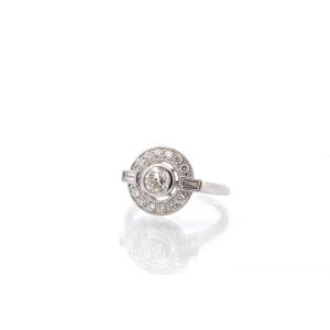 Bague Diamants En Or Blanc 18k