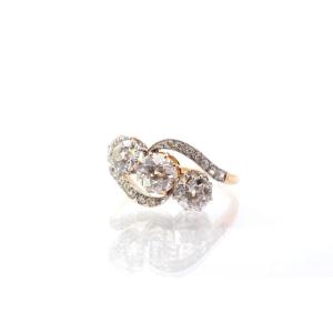 Old Gold And Platinum Diamond Ring