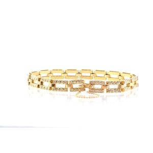 Used Diamond Bracelet In 18k Yellow Gold