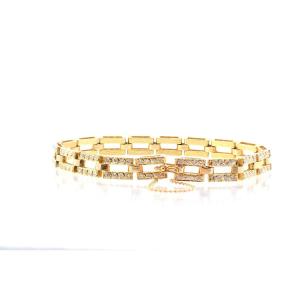 Bracelet D’occasion Diamants En Or Jaune 18k