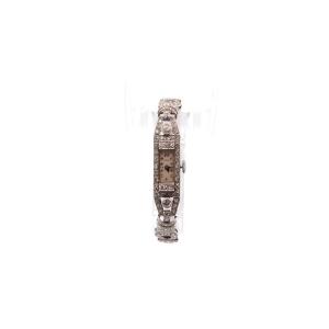 Art Deco Diamond Watch In Platinum