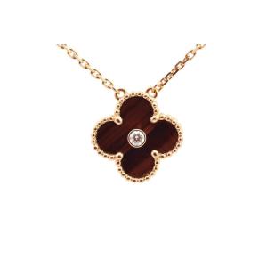 Collier Van Cleef & Arpels Cornaline Et Diamant En Or