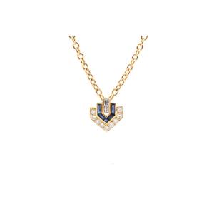 Cartier Sapphire And Diamond Necklace In 18k Gold