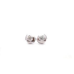 18k White Gold Diamond Stud Earrings