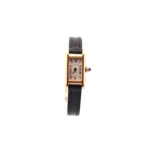 Cartier Mini Tank Watch In 18k Yellow Gold