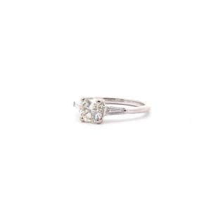 Bague Diamant 1,05cts K/vvs1 En Or 18k