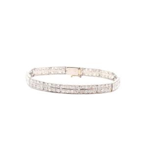 Art Deco Diamond Bracelet In Platinum