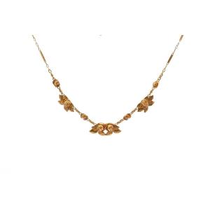 Collier Ancien En Or Jaune 18k