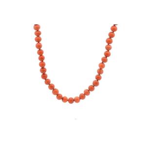 Collier Vintage Corail Et Fermoir En Or Et Diamants