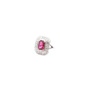 Bague Vintage Tourmaline Et Diamants