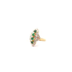 Vintage Emerald And Diamond Ring