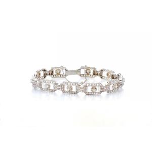 Art Deco Diamond Bracelet In 18k Gold