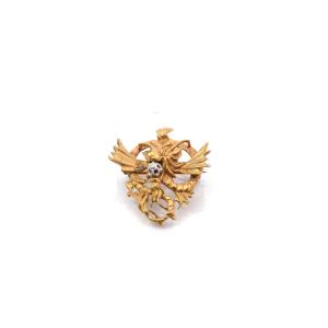 Antique Diamond Brooch In 18k Gold