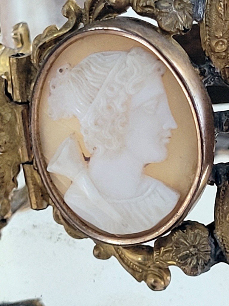 Bracelet With 3 Cameos - Napoleon III Period Late 19th Century-photo-2