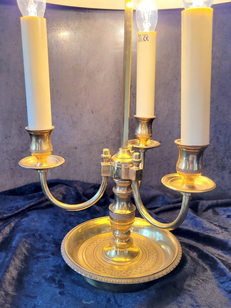 Bouillotte Lamp With 3 Flames - Empire Style-photo-2