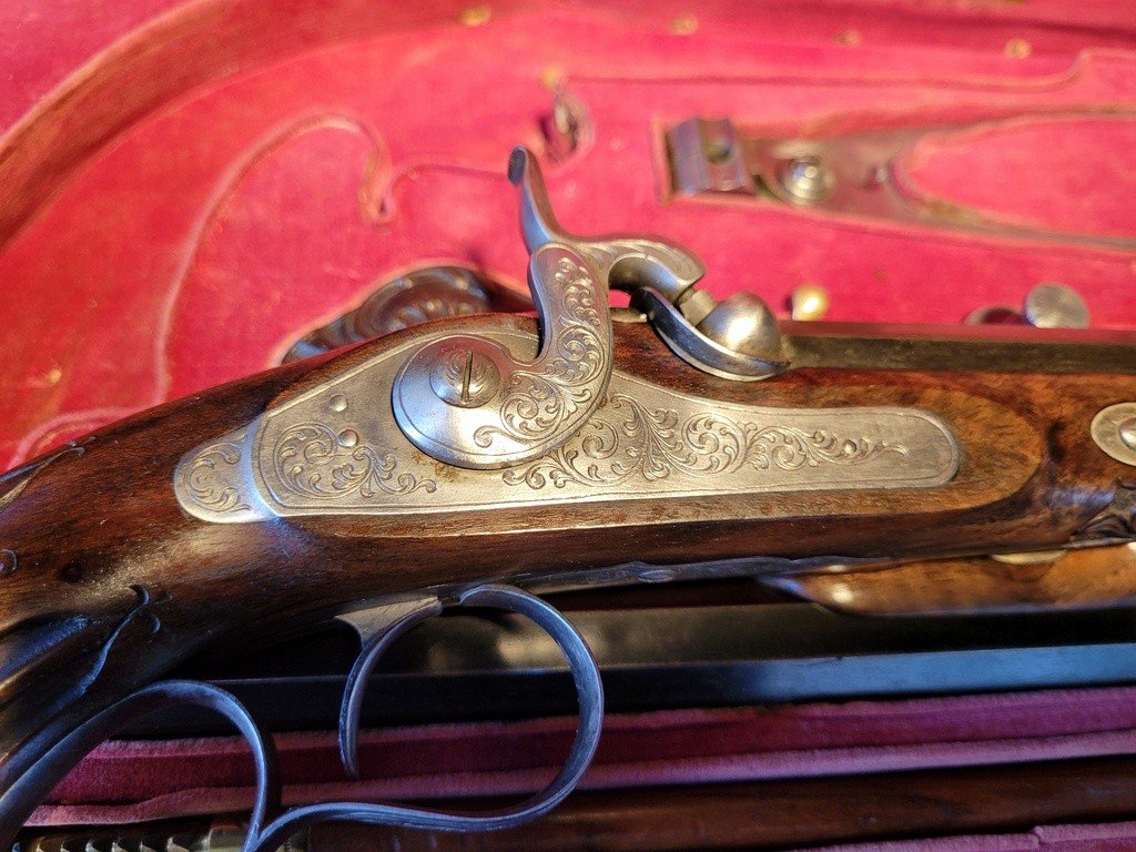 Large Box Of Duel Pistols - 19th Century-photo-4
