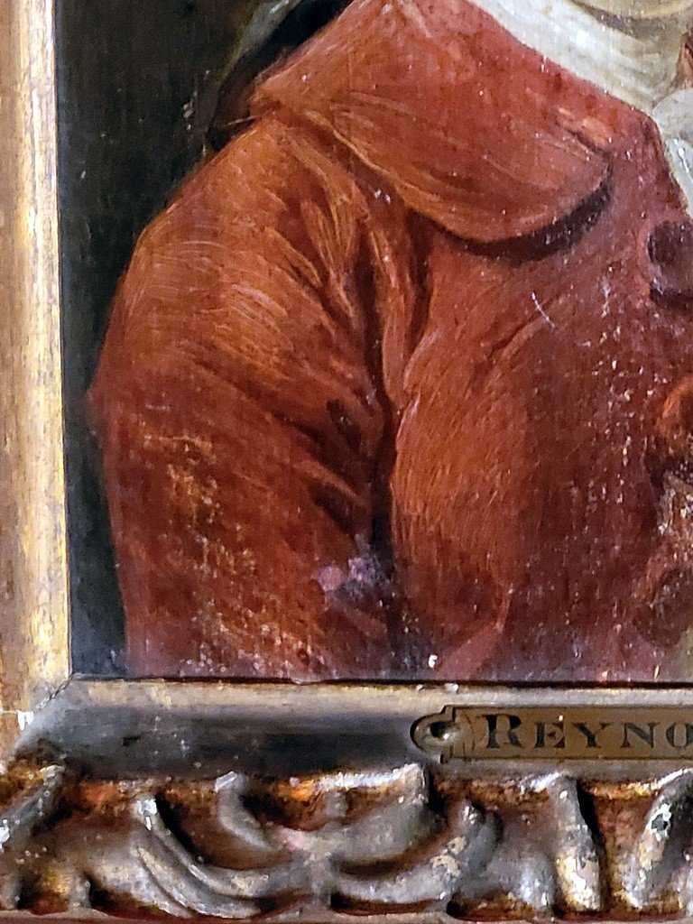 Portrait Of A Noble - Painting On Mahogany - 18th Century-photo-2