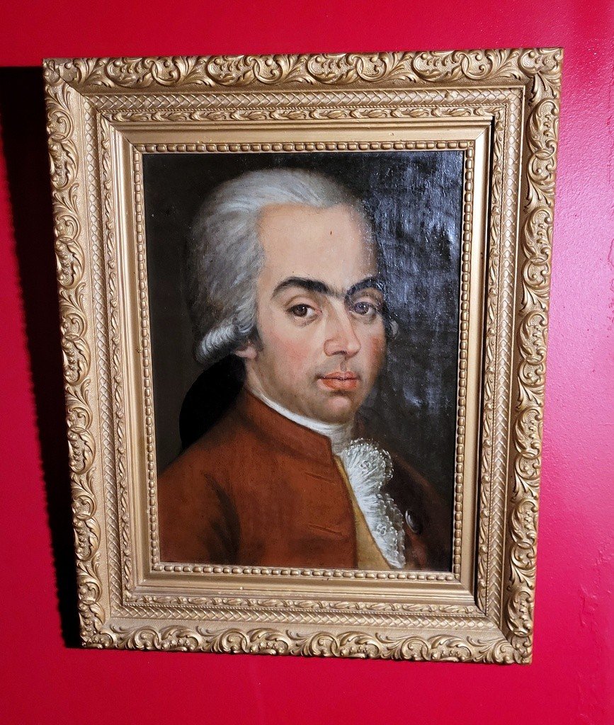 Portrait de Noble en buste - Huile sur toile - Ecole du XVIIIe 