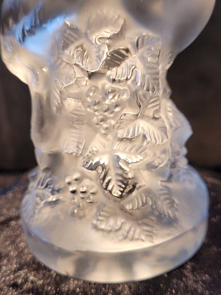 Lalique France signé " Naïade & Faune " en Cristal -photo-2