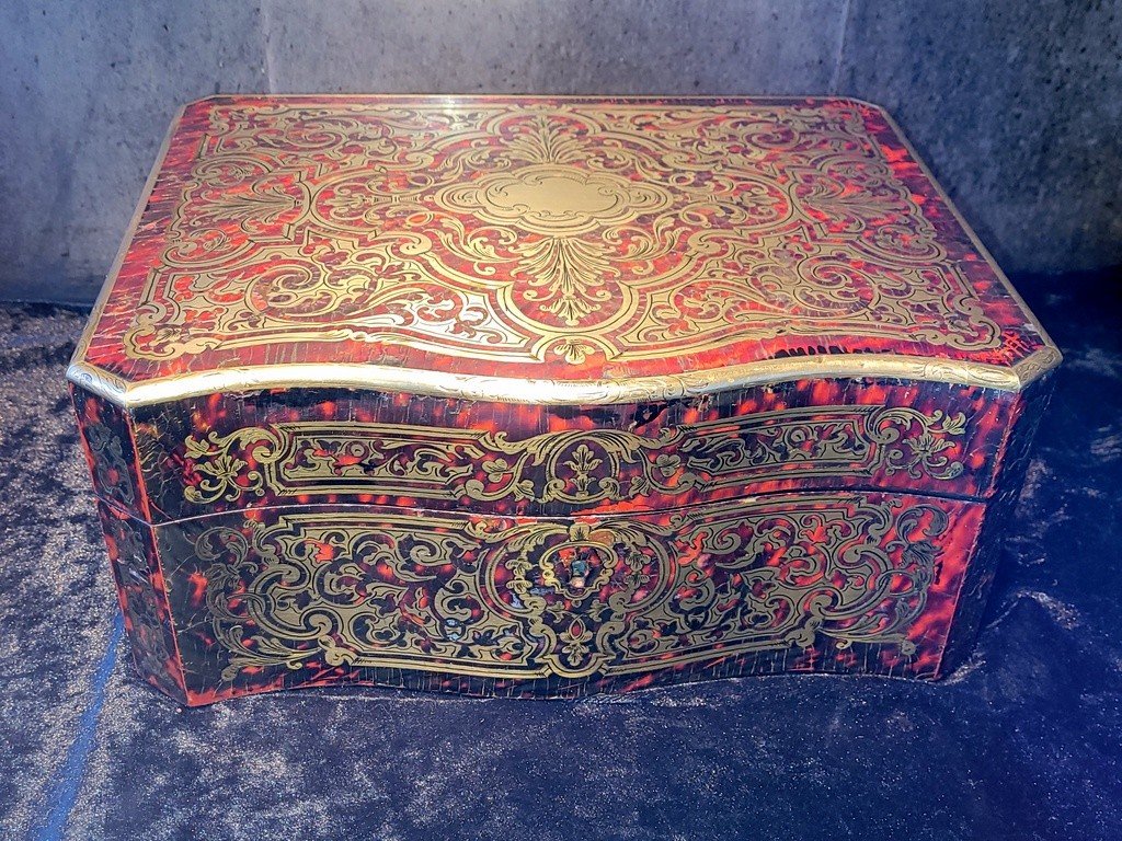 Large Box In Boulle Marquetry - 19th Century-photo-3