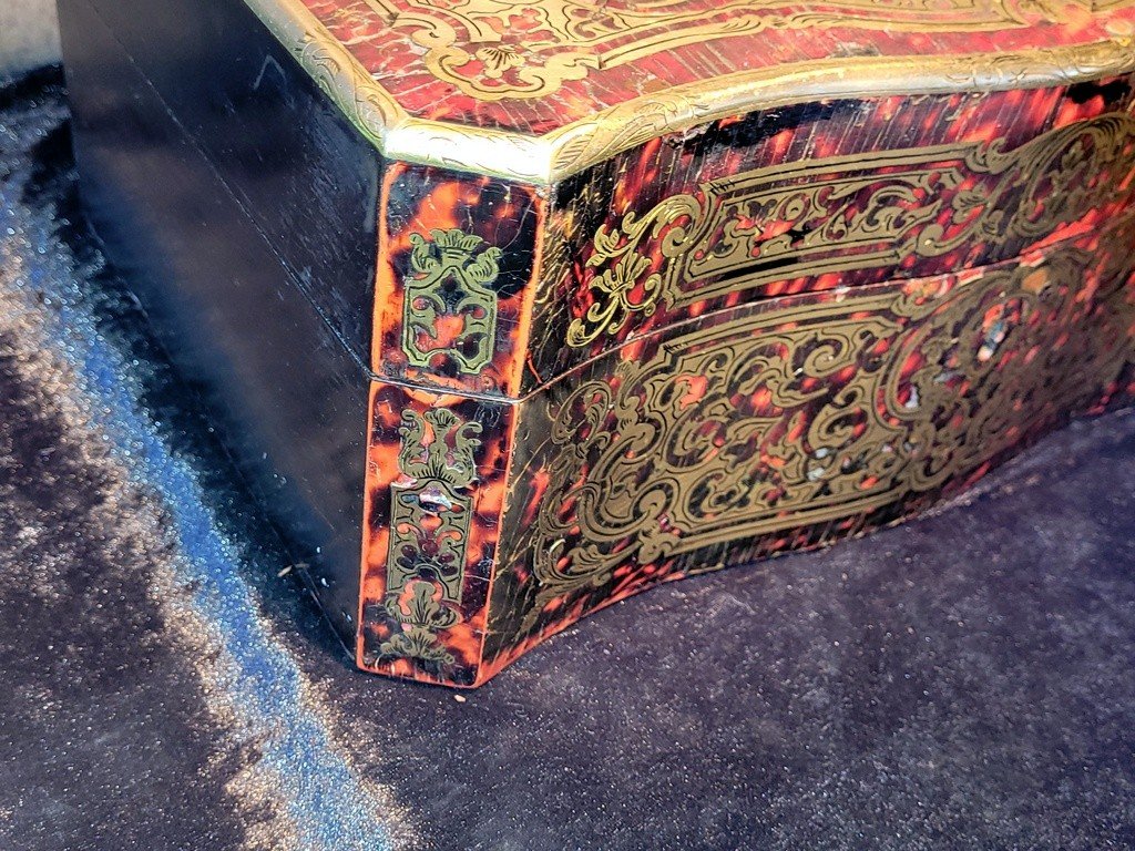 Large Box In Boulle Marquetry - 19th Century-photo-4