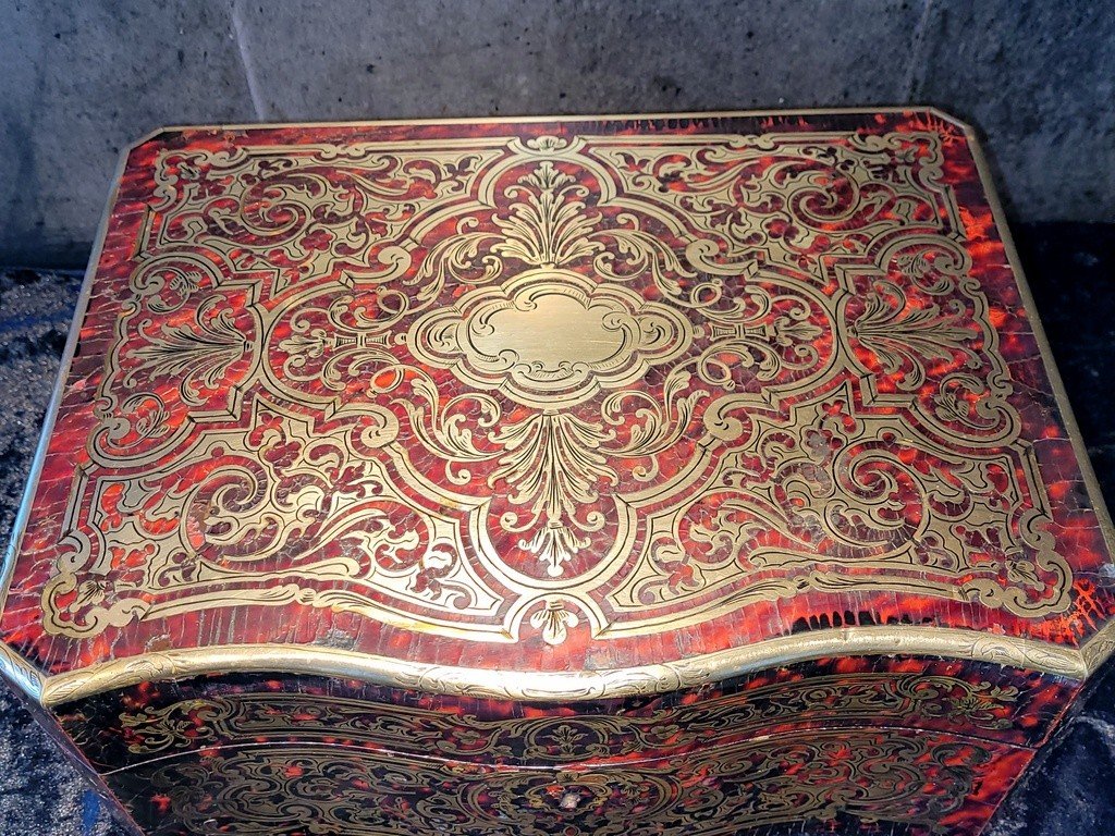 Large Box In Boulle Marquetry - 19th Century-photo-1