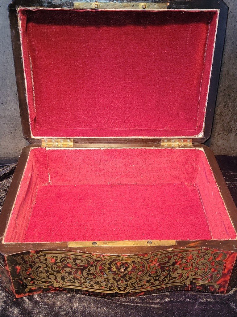 Large Box In Boulle Marquetry - 19th Century-photo-2