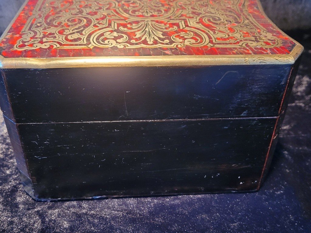 Large Box In Boulle Marquetry - 19th Century-photo-3