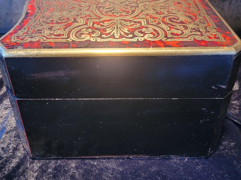 Large Box In Boulle Marquetry - 19th Century-photo-5