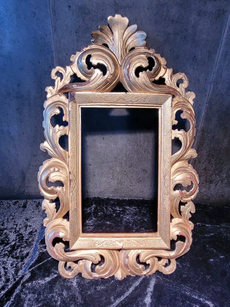  Carved Gilded Wood Frame - Italian Baroque - 18th Century 