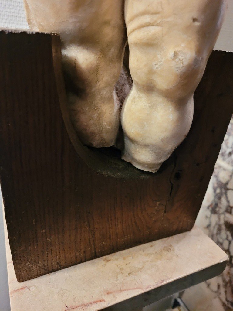 "headless Virile Male Torso" Marble Sculpture  -photo-8