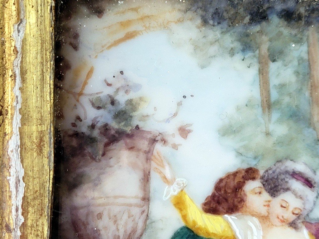 Painted Miniature "naughty Scene" - 18th Century -photo-4