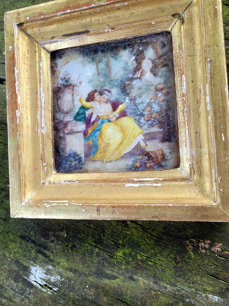 Painted Miniature "naughty Scene" - 18th Century 