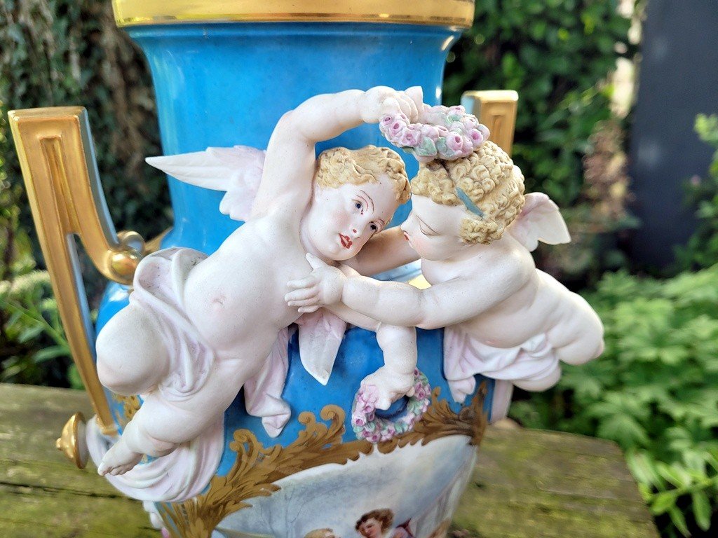 Important Pair Of Sèvres Porcelain Vases - 19th Century.-photo-3