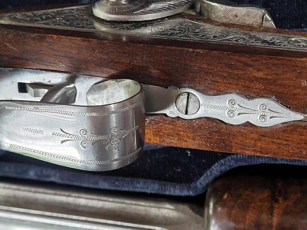 Box Of A Pair Of Dueling Pistols With All Its Accessories - 19th Century-photo-4