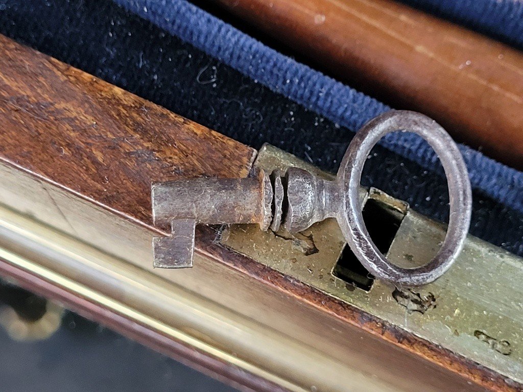 Box Of A Pair Of Dueling Pistols With All Its Accessories - 19th Century-photo-7