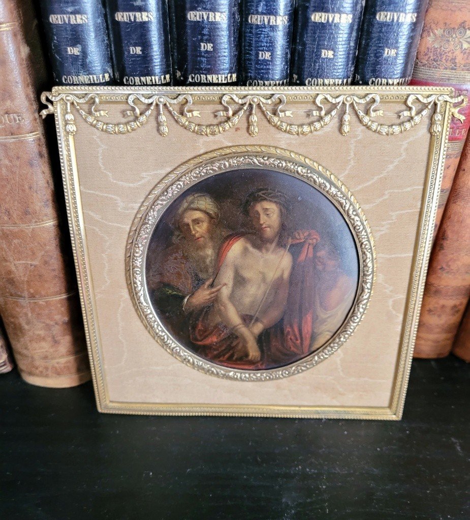  " Ecce Homo " Miniature peinte - Ecole Italienne du XVIIIe Siècle