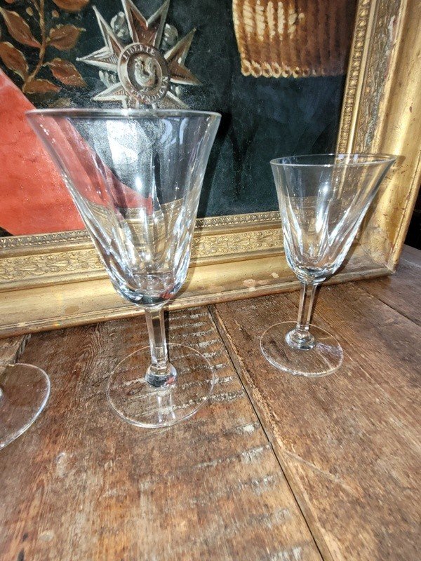   Set Of 44 Glasses + A Carafe In Cut Crystal From Saint Louis "cerdagne Model"-photo-4