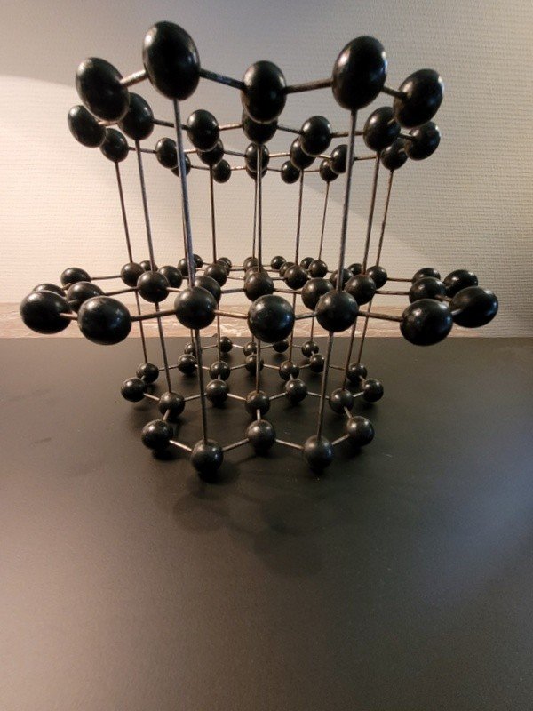 &quot;Mol&eacute;cule&quot; Chimie Scientifique graphite - Cabinet de Curiosit&eacute;s- Ann&eacute;es 50-60-photo-3