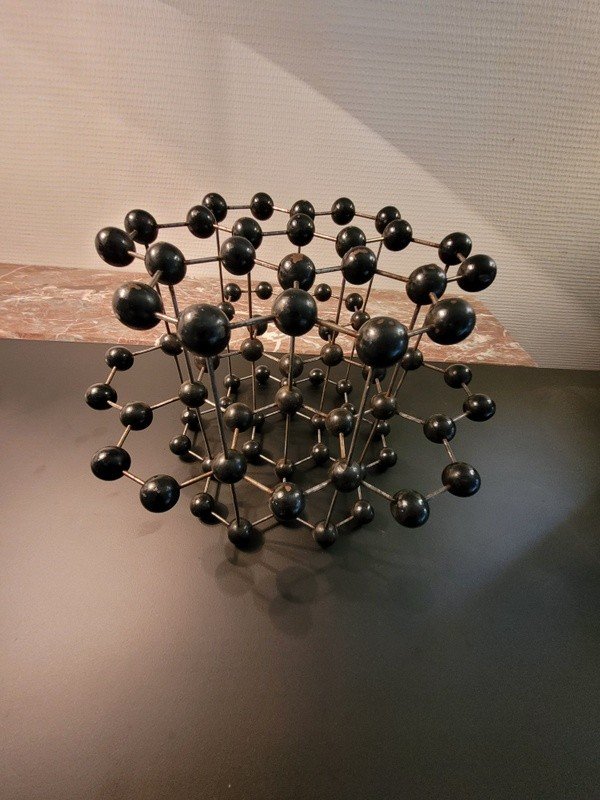 &quot;Mol&eacute;cule&quot; Chimie Scientifique graphite - Cabinet de Curiosit&eacute;s- Ann&eacute;es 50-60-photo-1