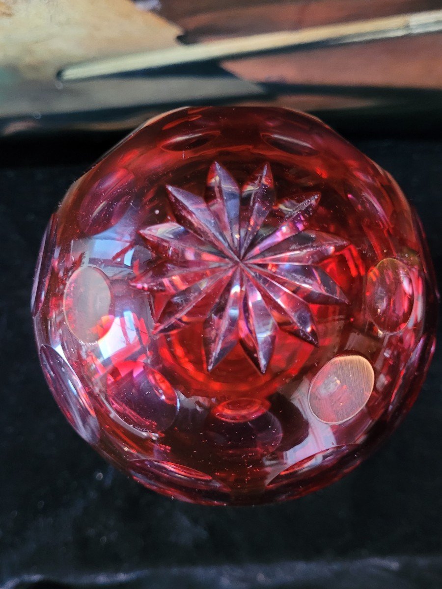 Boule d&#039;escalier en Cristal taill&eacute; Maison Baccarat - XIXe Si&egrave;cle -photo-1